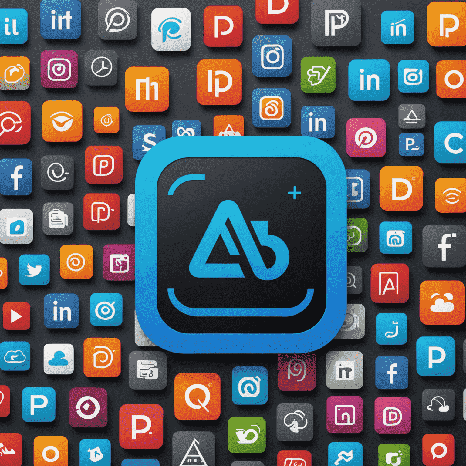 Interfaz de usuario de Adobe Creative Cloud mostrando iconos de Photoshop, Illustrator e InDesign